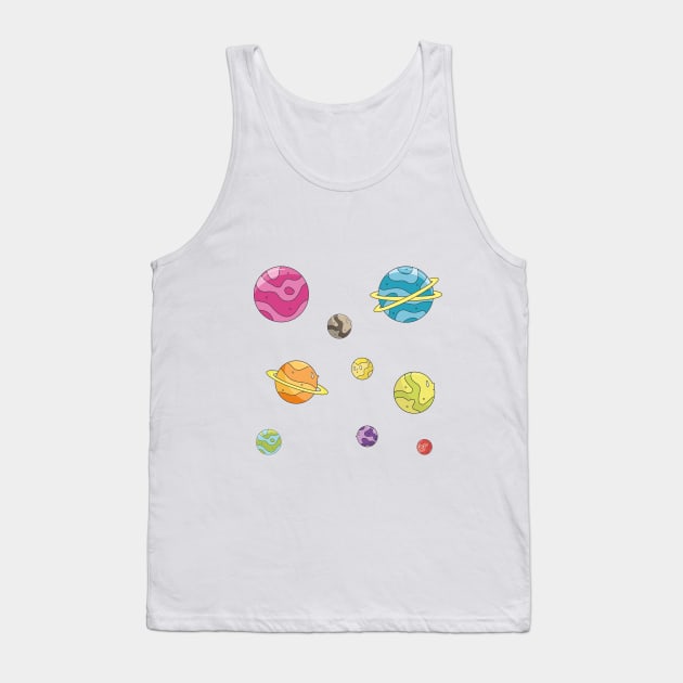 Planets Tank Top by Pink Panda Creations